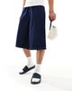 ASOS DESIGN ASOS DESIGN slides in navy with knit straps - 2