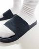 ASOS DESIGN ASOS DESIGN slides in navy with knit straps - 3