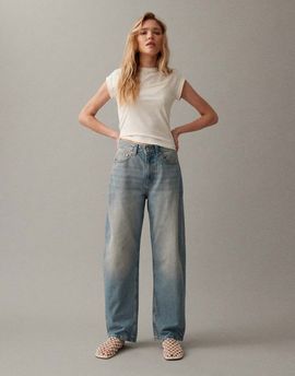 ASOS DESIGN ASOS DESIGN slim barrel jeans in vintage wash-Blue