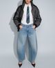 ASOS DESIGN ASOS DESIGN slim barrel leg jeans in light bleach wash-Blue - 1