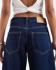 ASOS DESIGN ASOS DESIGN slim barrel leg jeans in rich rinse wash-Navy - 4