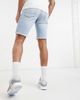 ASOS DESIGN ASOS DESIGN slim denim shorts in light wash blue with raw hem - 2