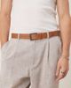 ASOS DESIGN ASOS DESIGN slim dressy belt with contrast buckle in tan faux leather-Brown - 1