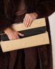 ASOS DESIGN ASOS DESIGN slim elongated clutch purse with bar detail in buttermilk-Neutral - 3