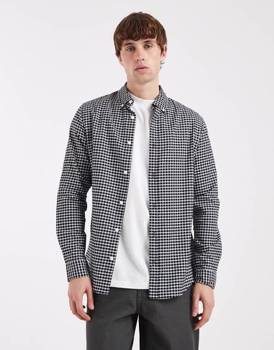 ASOS DESIGN ASOS DESIGN slim fit check shirt in black