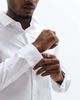 ASOS DESIGN ASOS DESIGN slim fit easy iron twill dress shirt with double cuffs in white - 4