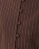 ASOS DESIGN ASOS DESIGN slim fit high neck blazer in chocolate brown - 4