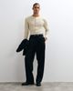 ASOS DESIGN ASOS DESIGN slim fit ribbed long sleeve button through top in beige-NEUTRAL - 2