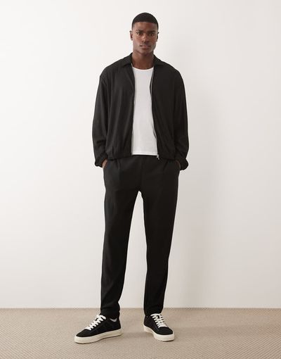 ASOS DESIGN ASOS DESIGN slim fit ribbed sweatpants in black - part of a set