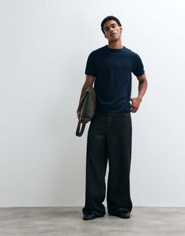 ASOS DESIGN ASOS DESIGN slim fit t-shirt in navy smart waffle