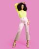 ASOS DESIGN ASOS DESIGN slim leg disco pant in pink - 1