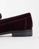 ASOS DESIGN ASOS DESIGN slim loafer with snaffle in burgundy velvet-RED - 4