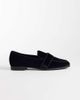 ASOS DESIGN ASOS DESIGN slim loafers with gross grain saddle in black velvet - 1