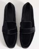 ASOS DESIGN ASOS DESIGN slim loafers with gross grain saddle in black velvet - 2
