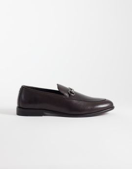 ASOS DESIGN ASOS DESIGN slim loafers with snaffle in brown leather