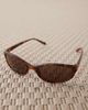 ASOS DESIGN ASOS DESIGN slim oval wrap sunglasses in tortoise shell with brown lenses - 2