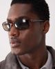 ASOS DESIGN ASOS DESIGN slim oval wrap sunglasses in tortoise shell with brown lenses - 3