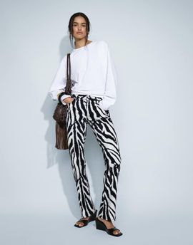 ASOS DESIGN ASOS DESIGN slim pencil heel jeans in zebra print-Multi