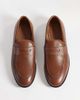 ASOS DESIGN ASOS DESIGN slim penny loafers in tan leather-Brown - 2