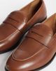 ASOS DESIGN ASOS DESIGN slim penny loafers in tan leather-Brown - 3