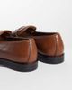 ASOS DESIGN ASOS DESIGN slim penny loafers in tan leather-Brown - 4