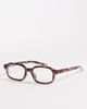 ASOS DESIGN ASOS DESIGN slim rectangle glasses in tortoise with clear lenses-Brown - 1