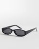 ASOS DESIGN ASOS DESIGN slim rectangle sunglasses with black frames and smoke lenses - 1