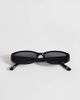 ASOS DESIGN ASOS DESIGN slim rectangle sunglasses with black frames and smoke lenses - 3