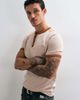 ASOS DESIGN ASOS DESIGN slim ringer Henley T-shirt in washed beige-Neutral - 1