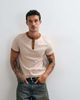 ASOS DESIGN ASOS DESIGN slim ringer Henley T-shirt in washed beige-Neutral - 4