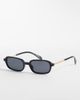 ASOS DESIGN ASOS DESIGN slim square sunglasses in black with metal temples - 1