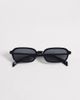 ASOS DESIGN ASOS DESIGN slim square sunglasses in black with metal temples - 3