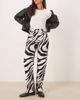 ASOS DESIGN ASOS DESIGN slim straight leg jeans in graphic zebra-Multi - 1
