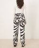 ASOS DESIGN ASOS DESIGN slim straight leg jeans in graphic zebra-Multi - 3