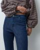 ASOS DESIGN ASOS DESIGN slim straight stirrup jean in mid wash blue - 4