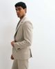 ASOS DESIGN ASOS DESIGN slim suit jacket in beige wool blend tweed-Neutral - 4