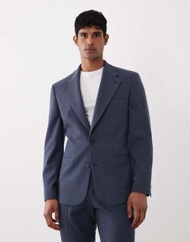 ASOS DESIGN ASOS DESIGN slim suit jacket in navy wool blend tweed