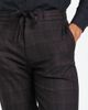 ASOS DESIGN ASOS DESIGN slim suit pants in crosshatch check in navy with drawstring waist - 3