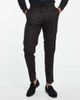 ASOS DESIGN ASOS DESIGN slim suit pants in crosshatch check in navy with drawstring waist - 4
