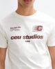 ASOS DESIGN ASOS DESIGN slim t-shirt with football graphic in cream-WHITE - 4