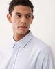 ASOS DESIGN ASOS DESIGN slim textured dress shirt with double cuffs in light blue - 3