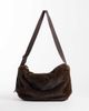 ASOS DESIGN ASOS DESIGN sling crossbody bag in chocolate fur-Brown - 1