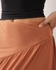 ASOS DESIGN ASOS DESIGN slinky asymmetric maxi skirt in peach-Orange - 3