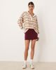 ASOS DESIGN ASOS DESIGN slinky button detail skort in burgundy-Brown - 1