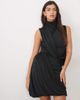 ASOS DESIGN ASOS DESIGN slinky high neck drape cross body bubble mini dress in black - 1