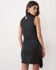 ASOS DESIGN ASOS DESIGN slinky high neck drape cross body bubble mini dress in black - 4