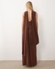 ASOS DESIGN ASOS DESIGN slinky maxi dress with scarf detail in chocolate-Brown - 4
