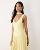 ASOS DESIGN ASOS DESIGN slinky maxi dress with scarf detail in lemon-Yellow - 3