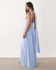 ASOS DESIGN ASOS DESIGN slinky maxi dress with scarf detail in pale blue - 3