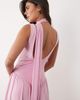 ASOS DESIGN ASOS DESIGN slinky maxi dress with scarf detail in pale pink - 3